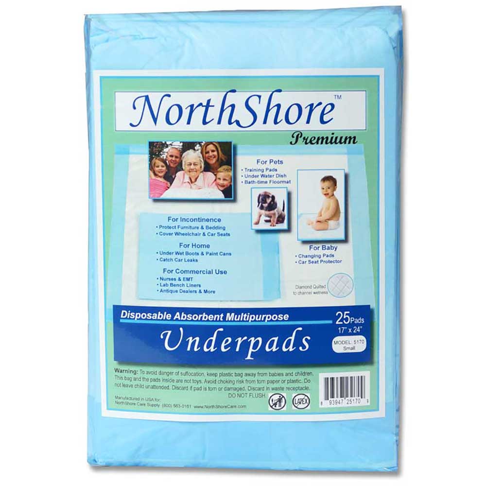 NorthShore Premium Blue Disposable Chux Underpads
