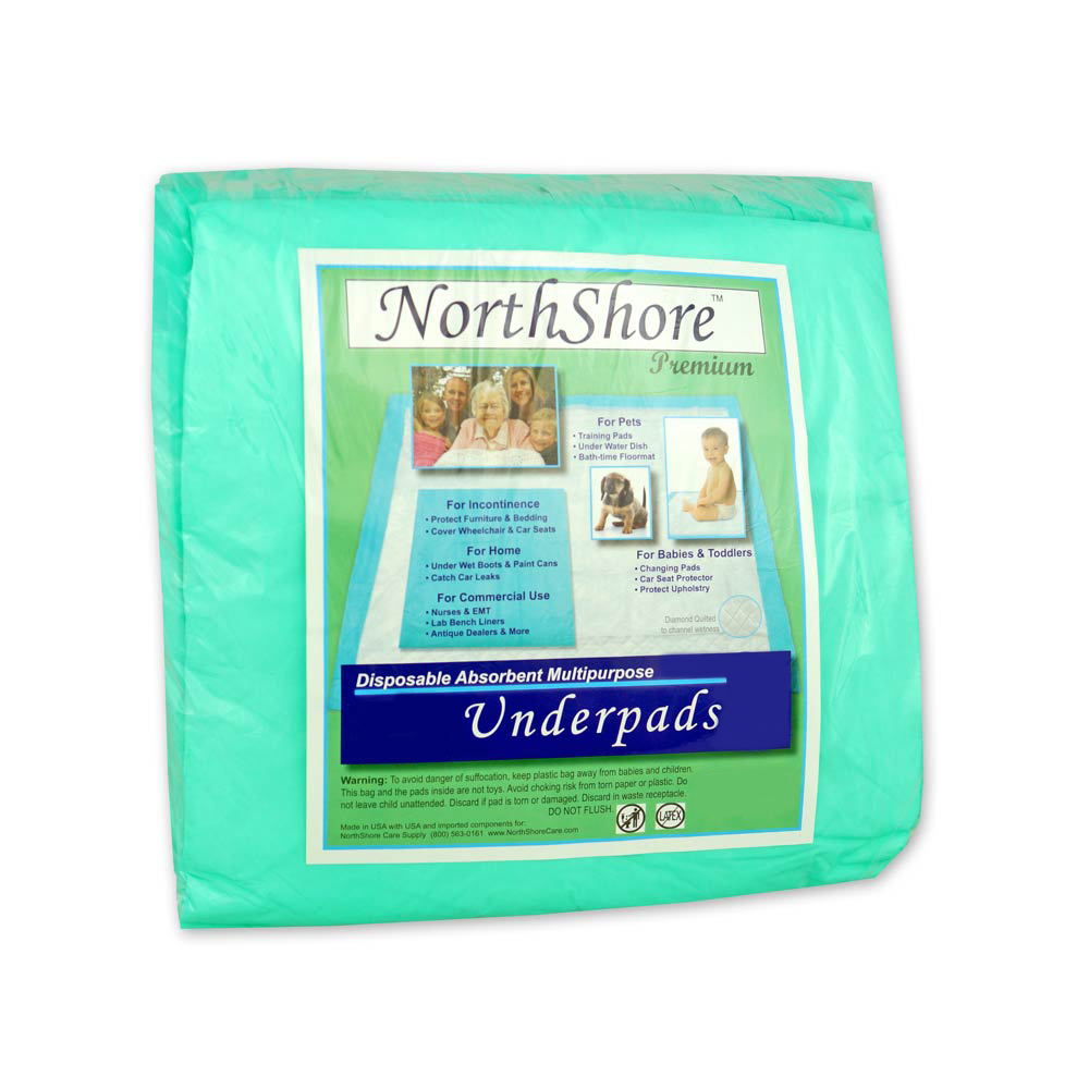NorthShore Premium Super-Absorbent Underpads, Green