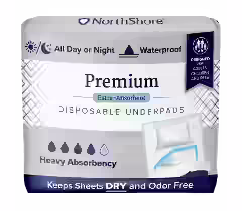NorthShore Premium Extra-Absorbent Disposable Bed Pads (Underpads)