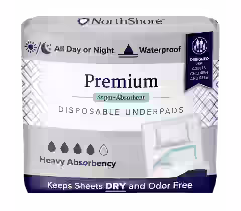 NorthShore Premium Extra-Absorbent Disposable Bed Pads (Underpads)